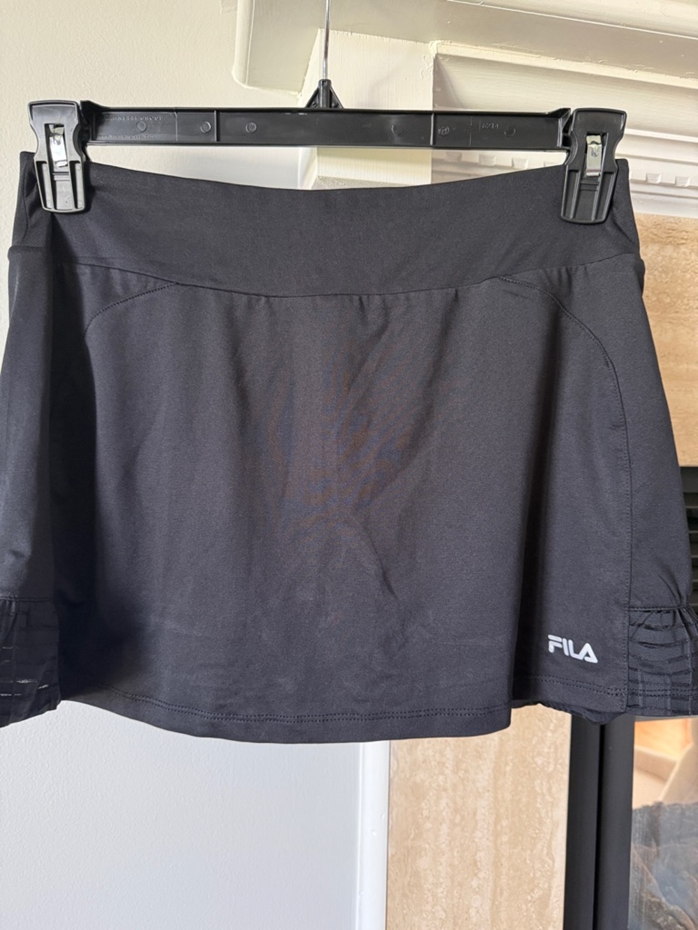 FILA Black Tennis Skirt with Subtle Logo NWOT